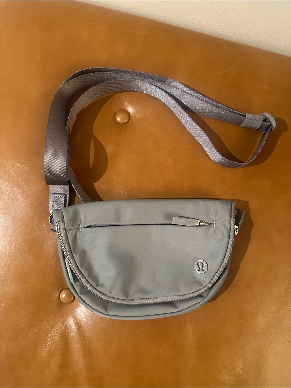 lululemon athletica Light Gray Crossbody Sling Bag